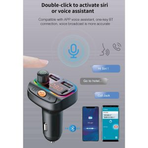 Transmetteur FM BT MP3 USB 3.1A ET type-c chargeur rapide C15