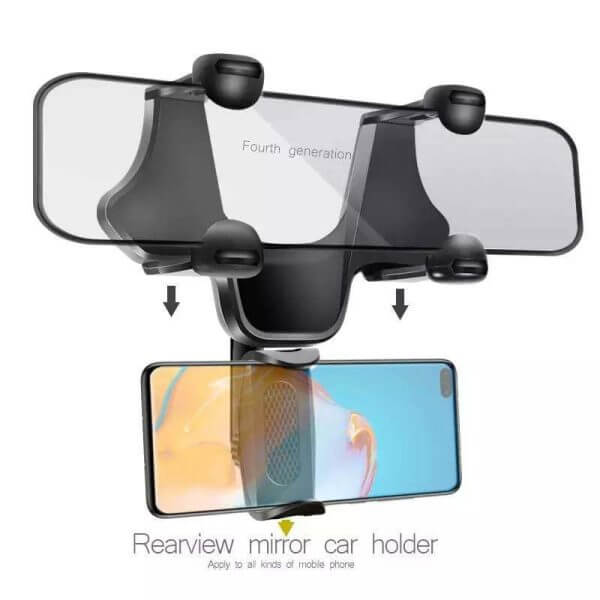 Support de Téléphone pour Rétroviseur – Rotation 360°