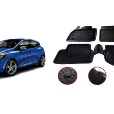 NIKEN Tapis De Sol De Haute Qualité En Caoutchouc (4 pcs, Niken 3D RENAULT )