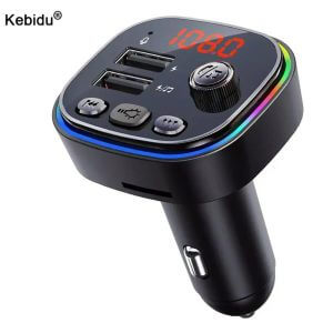 Transmetteur FM de voiture C20, allume-cigare Laguna pour touristes, chargeur rapide USB 5V 3.1A, lecteur audio Bluetooth avec lumières colorées, lecteur MP3