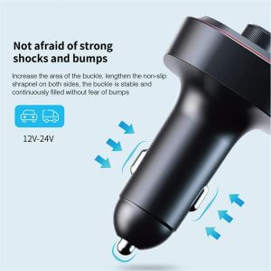 4 1 iCar Tunisie <ul> <li>Bluetooth V5.0 for fast wireless connectivity</li> <li>Dual-display digital tube for clear info</li> <li>USB 3.1A fast charging with PD support</li> <li>Voice assistant for hands-free control</li> <li>Ambient light for a pleasant atmosphere</li> </ul>