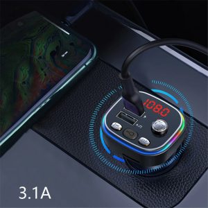 6 1 iCar Tunisie <ul> <li>Bluetooth V5.0 for fast wireless connectivity</li> <li>Dual-display digital tube for clear info</li> <li>USB 3.1A fast charging with PD support</li> <li>Voice assistant for hands-free control</li> <li>Ambient light for a pleasant atmosphere</li> </ul>