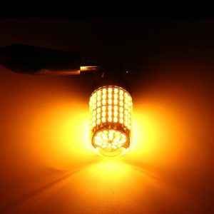 Super Bright Waterproof and Durable 12V Amber LED Turn Signal Bulbs, 2 Pieces