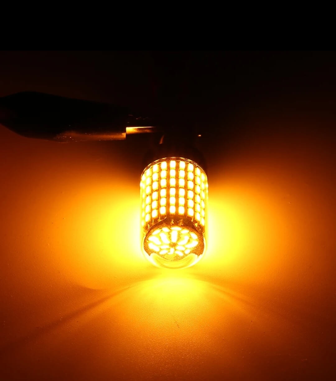Super Bright Waterproof and Durable 12V Amber LED Turn Signal Bulbs, 2 Pieces