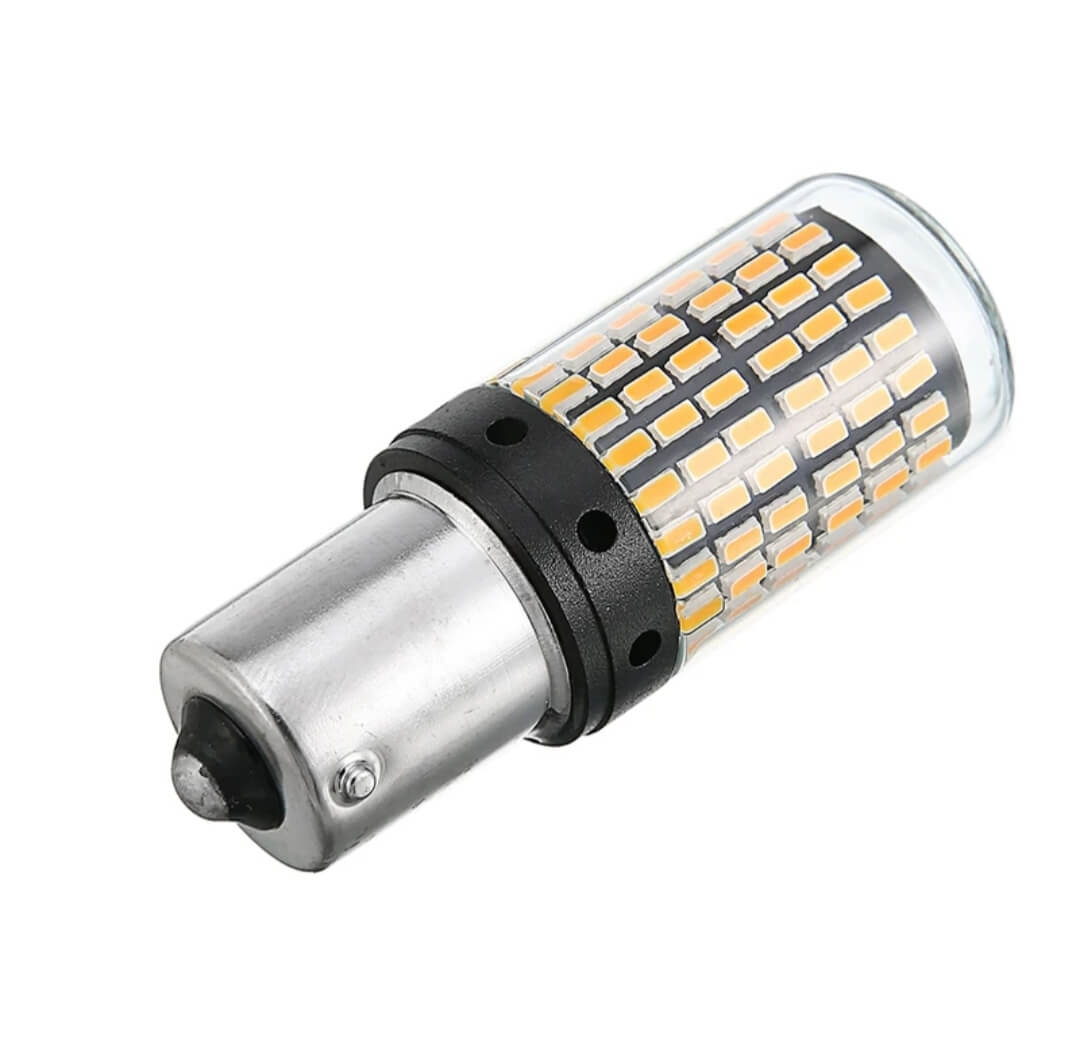 Super Bright Waterproof and Durable 12V Amber LED Turn Signal Bulbs, 2 Pieces