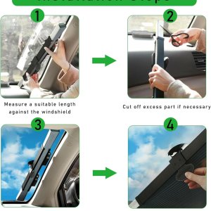 Pare-soleil rétractable, protection UV 99% – Convient à divers modèles