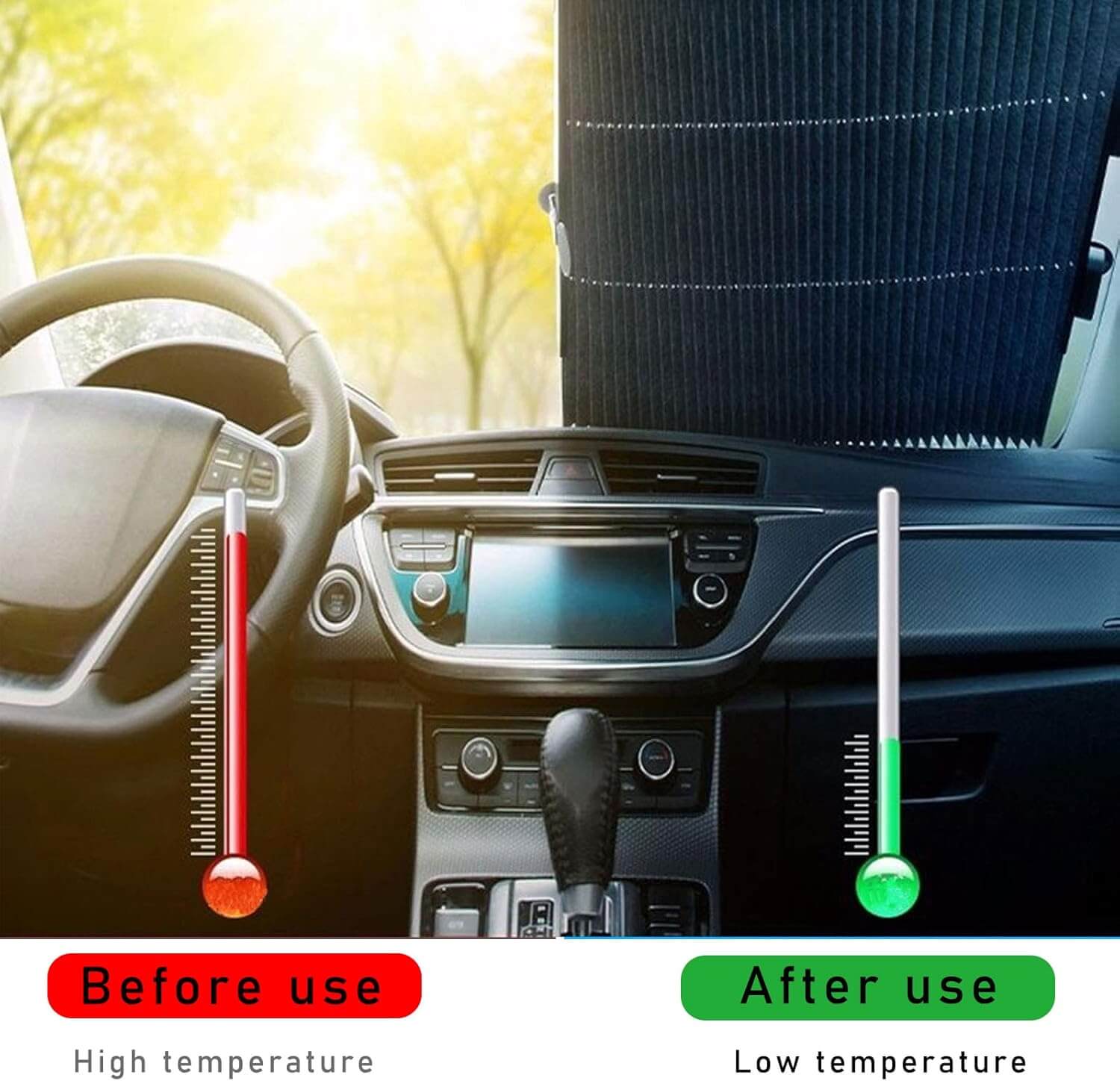 Pare-soleil rétractable, protection UV 99% – Convient à divers modèles