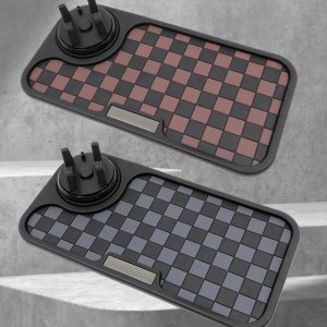 Support de Téléphone Rotatif à 360° pour Voiture avec Tapis Antidérapant en PVC