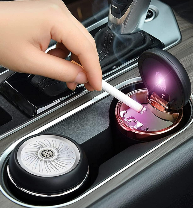 Cendrier Voiture Créatif avec Couverture Multifonction