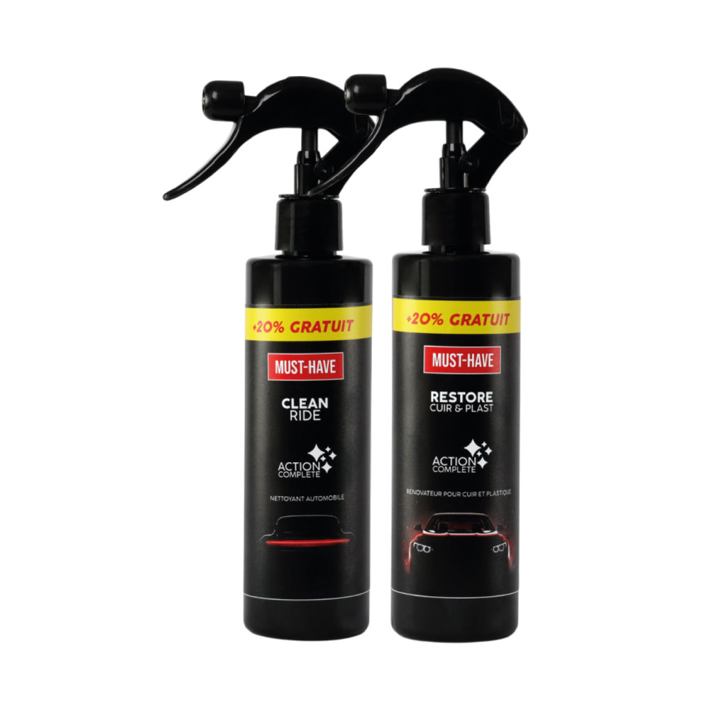 Pack Nettoyant + rénovateur cuir et plastique