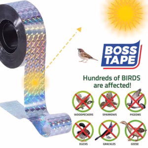 Répulsifs anti oiseaux à rayures holographiques (45mmx50mt)