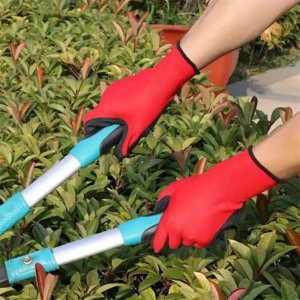 Pack 6 Gants de travail – Gants en nitrile Rouge