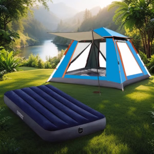 Inflatable Glass Holder Mattress with Blueberry Holes