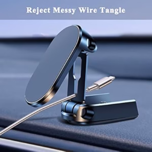 Support téléphone magnétique pour voiture – Rotation 720° et pliable facilement