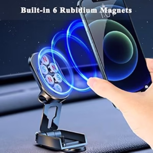Support téléphone magnétique pour voiture – Rotation 720° et pliable facilement