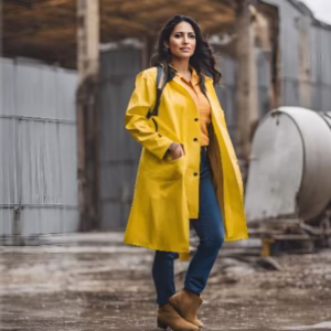 Manteau Imperméable Protection Pluie -Jaune