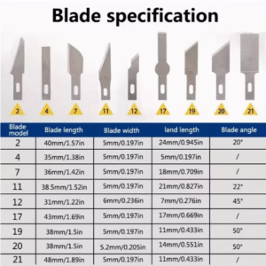 13 Couteaux de sculpture en Alliage d’aluminium