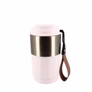 Mug thermos 450 ml en acier inoxydable avec paille