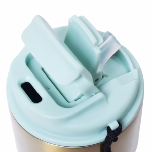 Mug thermos 450 ml en acier inoxydable avec paille