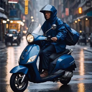 Ensemble pantalon et veste imperméables – Bleu marine
