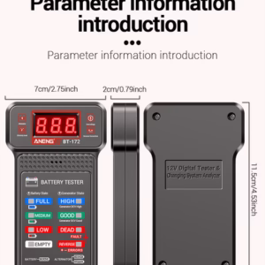 Testeur de Batterie 12V – Écran LED, Multifonction, Réparation Auto
