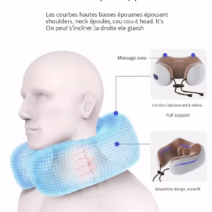Coussin de Massage Cervical Électrique USB – Forme U