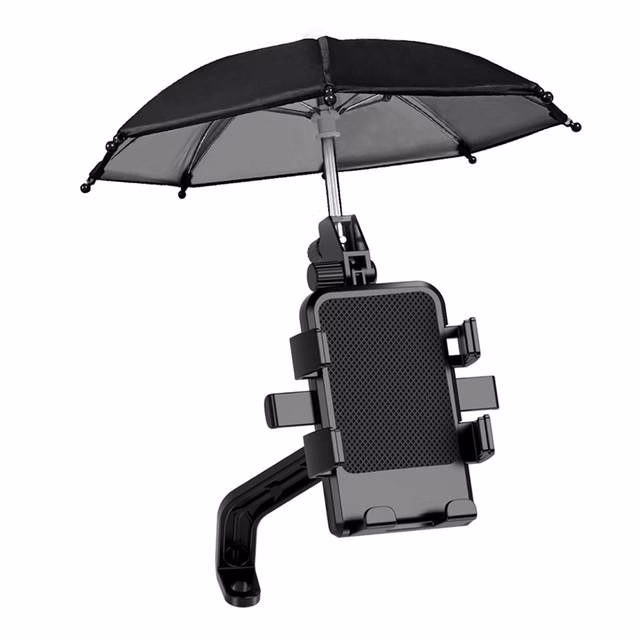 support  de telephone pour velo avec mini parapluie
