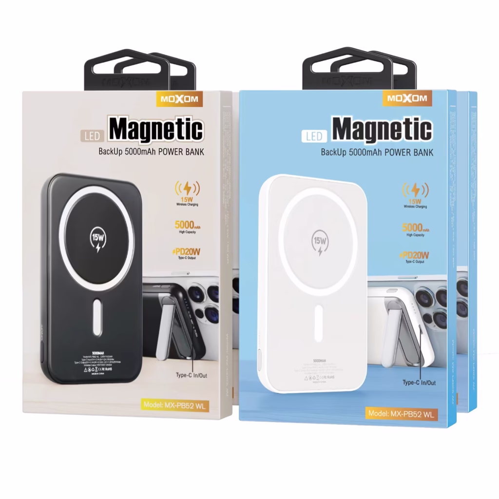 Power bank magnétique sans fil de 5000mAh (compatible MagSafe)