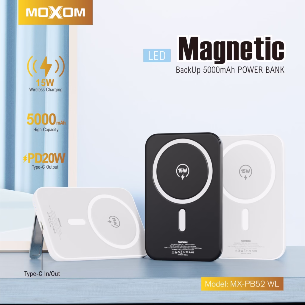 Power bank magnétique sans fil de 5000mAh (compatible MagSafe)