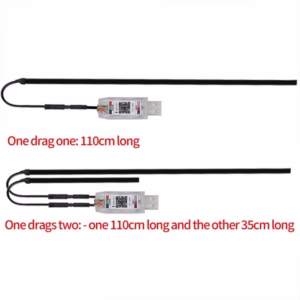 Lumière intérieure de voiture LED RVB avec Télécommande 110cm