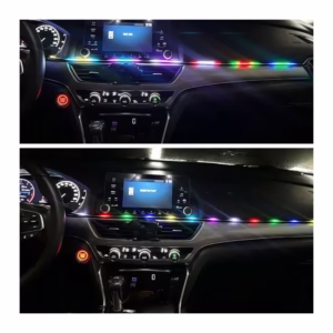 Lumière intérieure de voiture LED RVB avec Télécommande 110cm
