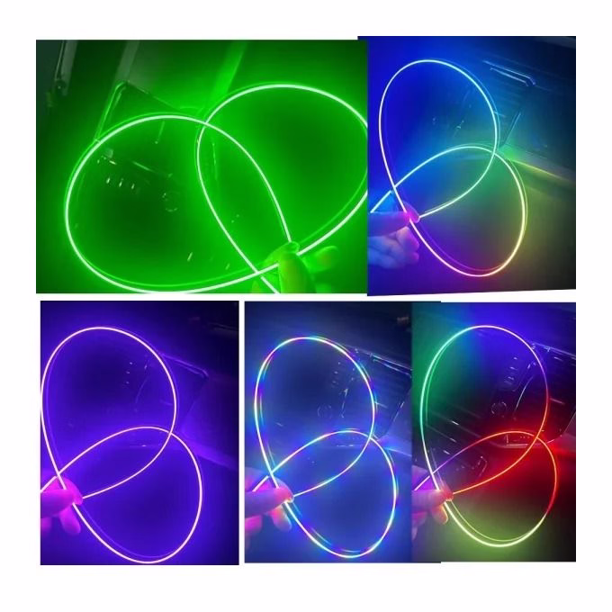 Lumière intérieure de voiture LED RVB avec Télécommande 110cm