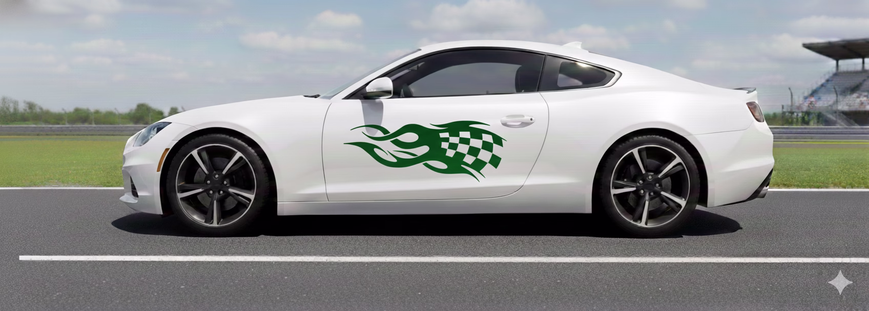 Sticker Voiture “Flame Racing”