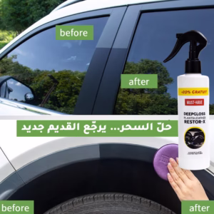 Restore Cuir & Plast – Rénovateur Instantané pour Intérieurs de Voiture