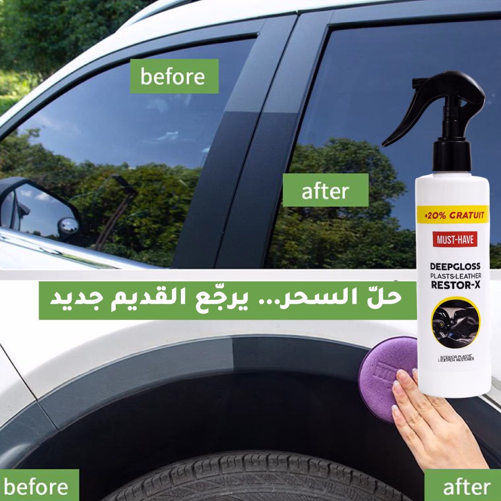 Restore Cuir & Plast – Rénovateur Instantané pour Intérieurs de Voiture