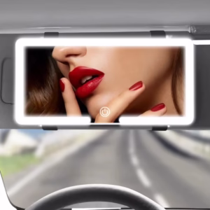Miroir de maquillage LED HD pour voiture