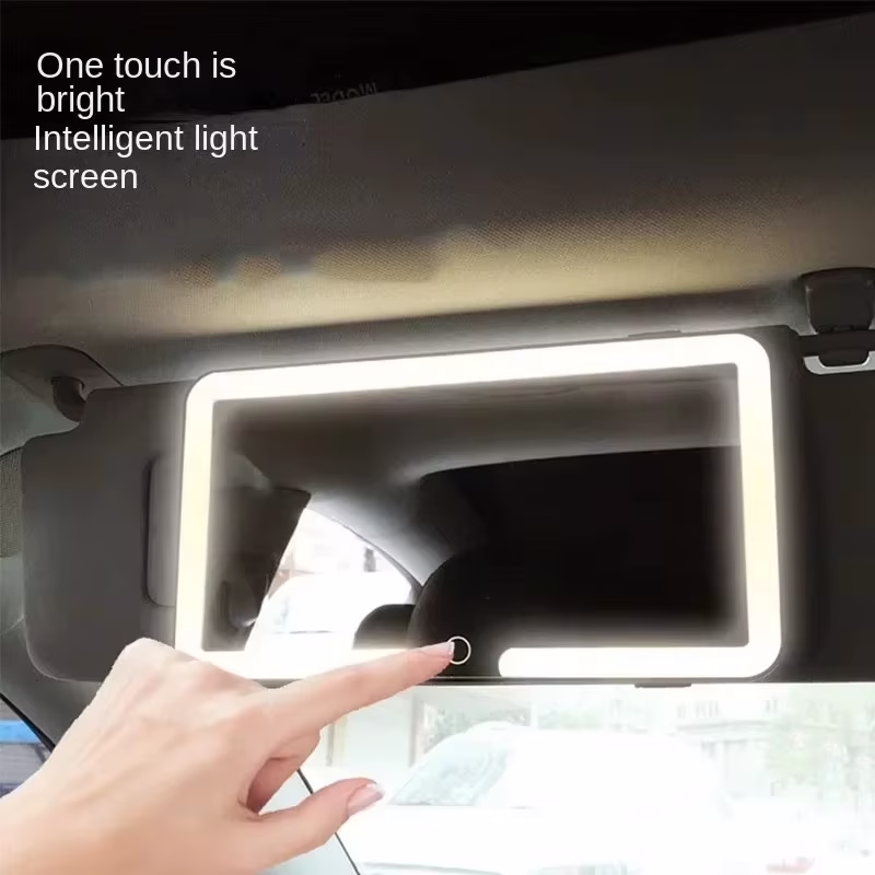 Miroir de maquillage LED HD pour voiture