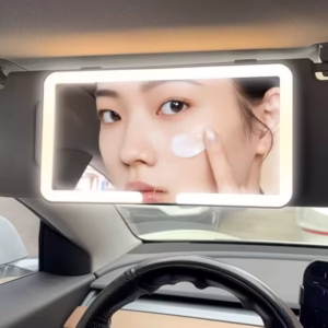 Miroir de maquillage LED HD pour voiture