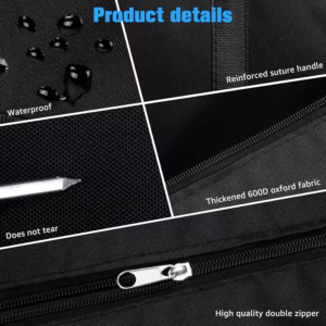 Grand sac de rangement noir