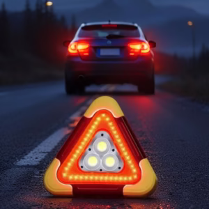 Triangle d&rsquo;avertissement à énergie solaire