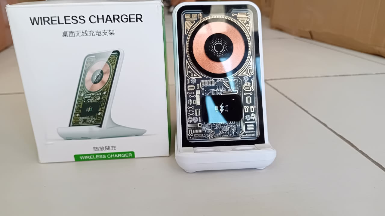 Chargeur Sans Fil Design Transparent – Ultra Rapide & Moderne