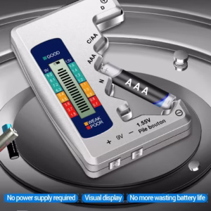 Testeur de Batterie Numérique – Écran LCD, Compatible AA/AAA/9V/1.5V et Piles Bouton